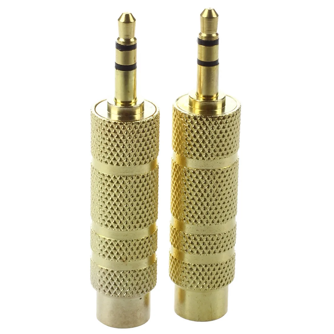 

CATS 2 Pcs Gold Plated 3.5mm Stereo Male to 6.3mm Audio Mono Female Adapter