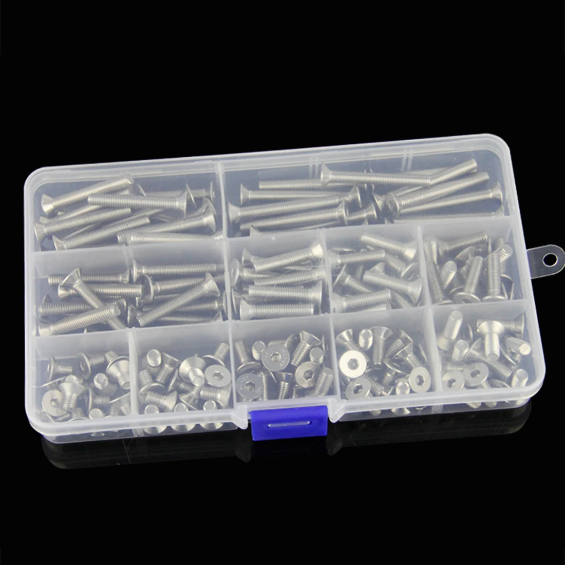 

Hex Socket Screws Bolts Nut M3 Stainless Steel Cap Head Screw Set Fastener Assortment Kit Repair Tools Set 260pcs/Box