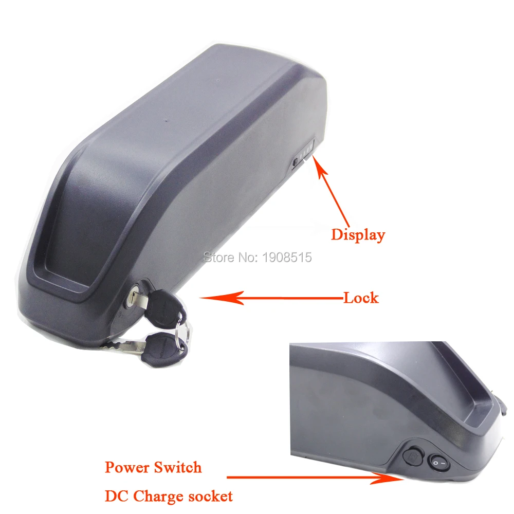 

EU US no tax hailong tube ebike frame 36V 18ah li-ion battery by 18650 30Q power cells with charger