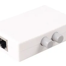 100 шт мини 2 Порты и разъёмы RJ45 RJ-45 сетевой коммутатор сети Ethernet Box Switcher двойной 2 Way Порты и разъёмы Руководство Обмен адаптер