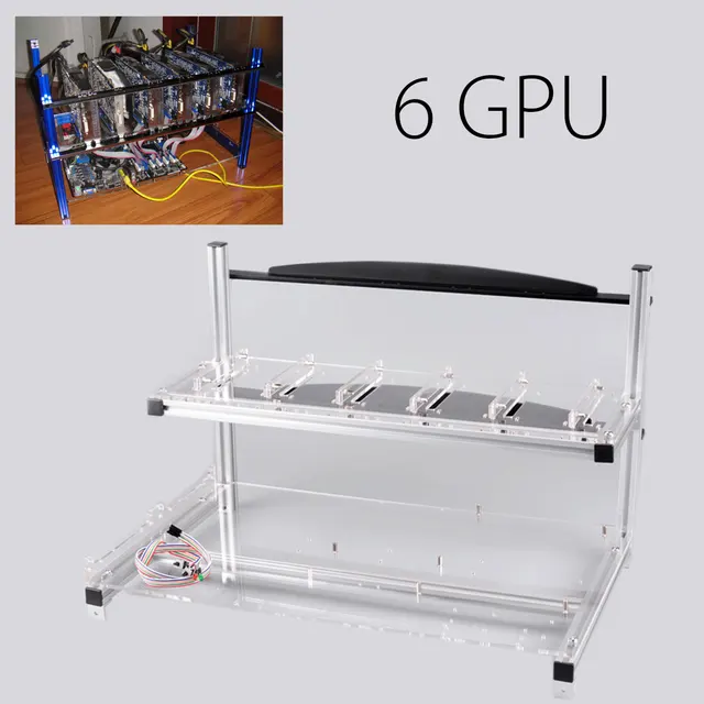 Special Price NEW Non-Stackable Aluminum Open Air Mining Rig Frame Case Holder For 6 GPU ETH Ethereum Computer Mining Frame Server Chassis Special Price NEW Non-Stackable Aluminum Open Air Mining Rig Frame Case Holder For 6 GPU ETH Ethereum Computer Mining Frame Server Chassis