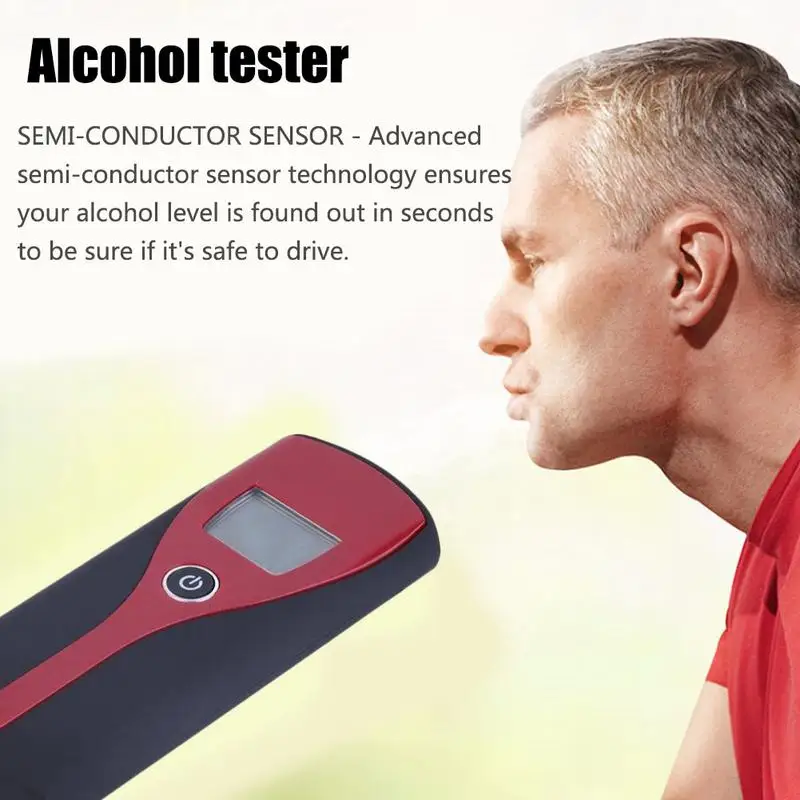 Дует Алкотестер Портативный цифровой алкоголь тестер для обнаружения алкоголя для предотвращения Вождение транспортных средств