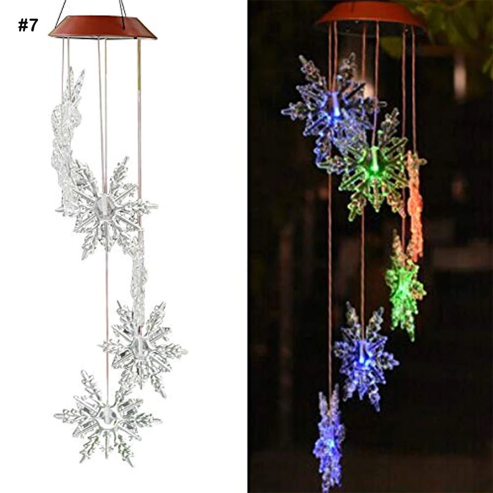 Iluminación atrapasueños colgante LED con energía Solar viento Chime cambio de Color portátil espiral Spinner niños habitación decoración infantil