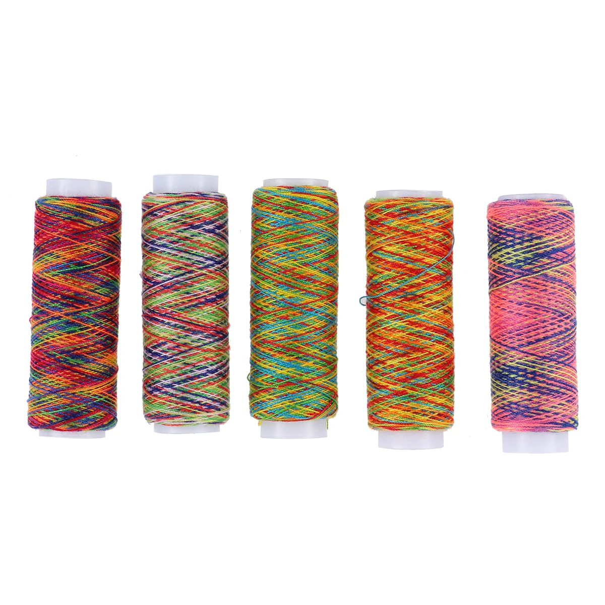 

5pcs Rainbow Color Polyester Sewing Thread Line High Strength Hand Sewing Embroidery Thread Cloth Craft