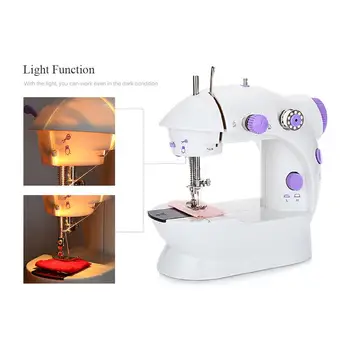 

Sewing Machines Dual Speed Double Thread Multifunction Mini Handheld PedalElectric Automatic Tread Rewind Sewing Machine
