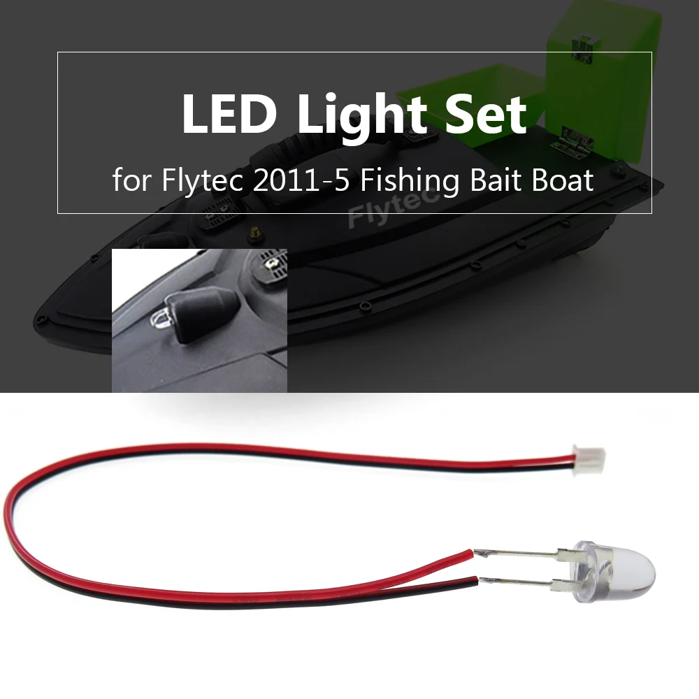 

3Pcs a Set RC Bait Boat Part LED Light Set for Flytec 2011-5 1.5kg Fishing Boat Loading Remote Control Fishing Bait Boat