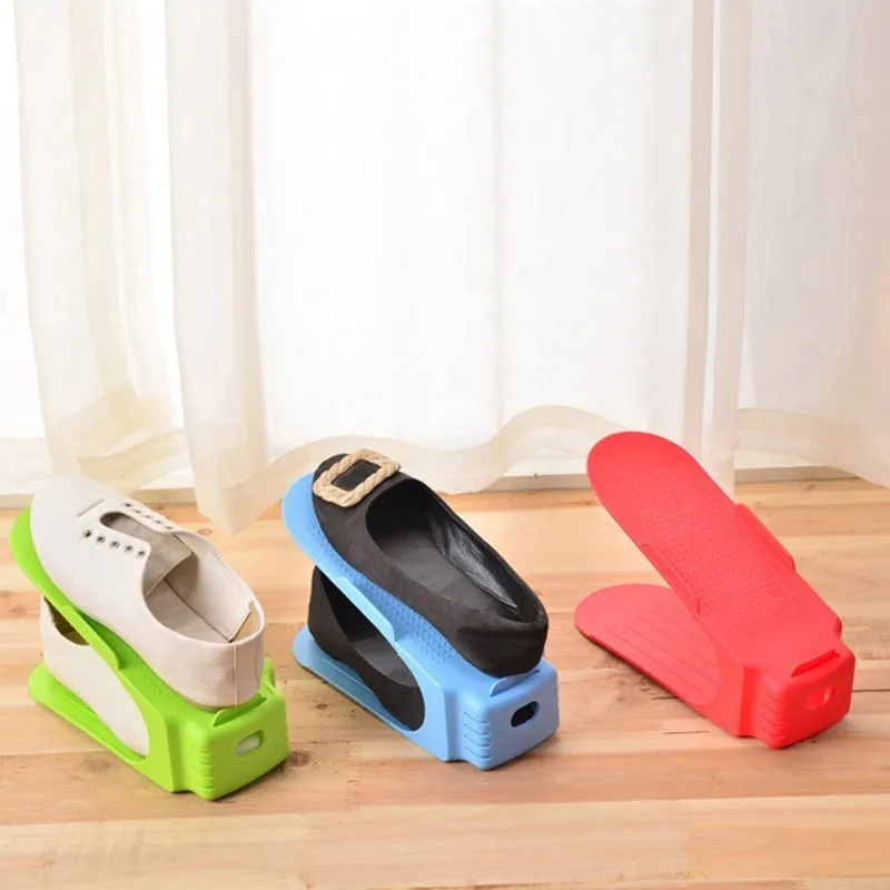 

6 Colours self-contained Plastic Shoe Hanger Modern Convenient Shoemaker Organizer Of Shoes Storage Rack Shelving Living Room