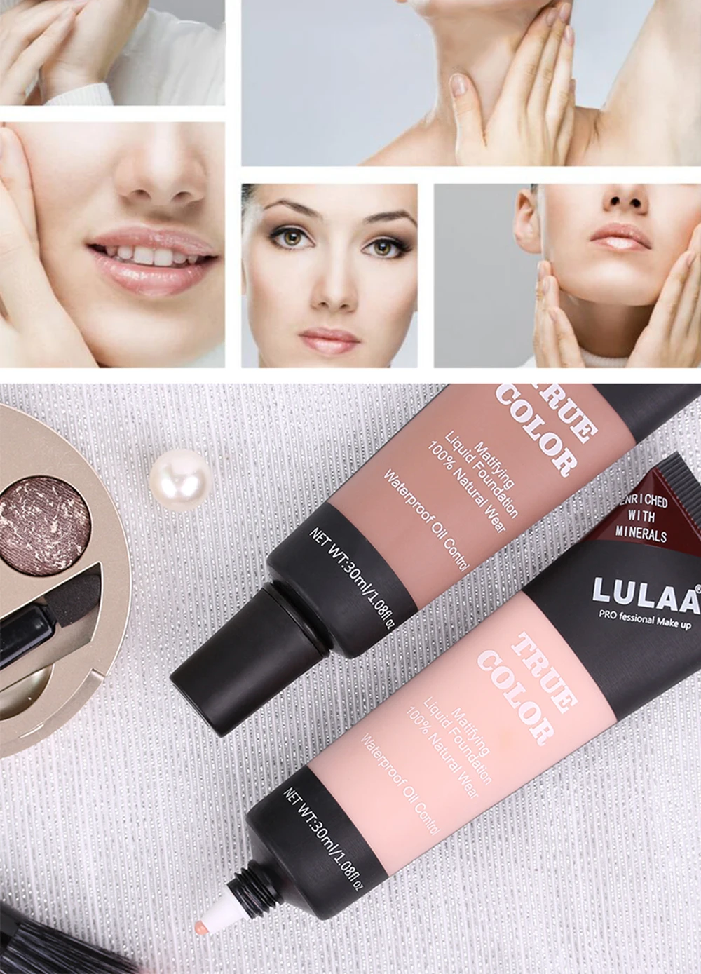 Face makeup concealer LULAA repair capacity makeup waterproof cover dark circles concealer waterproof repair liquid foundation Face makeup concealer LULAA repair capacity makeup waterproof cover dark circles concealer waterproof repair liquid foundation
