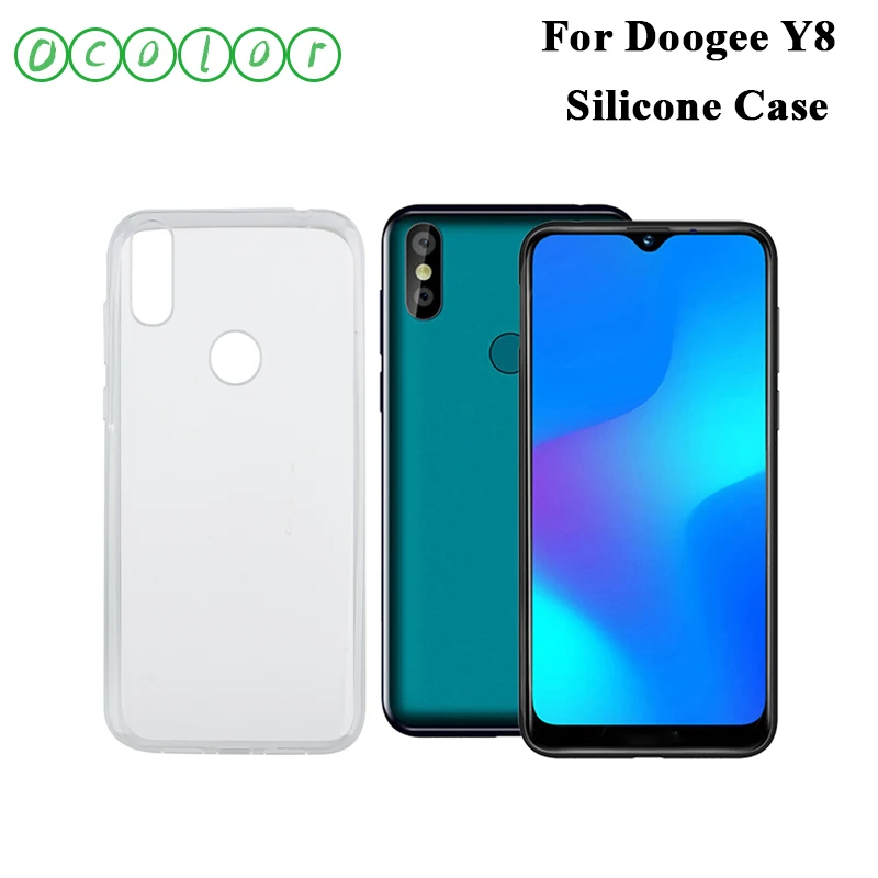 Ocolor Для Doogee Y8 прозрачный силиконовый чехол противоударный ТПУ для мобильного