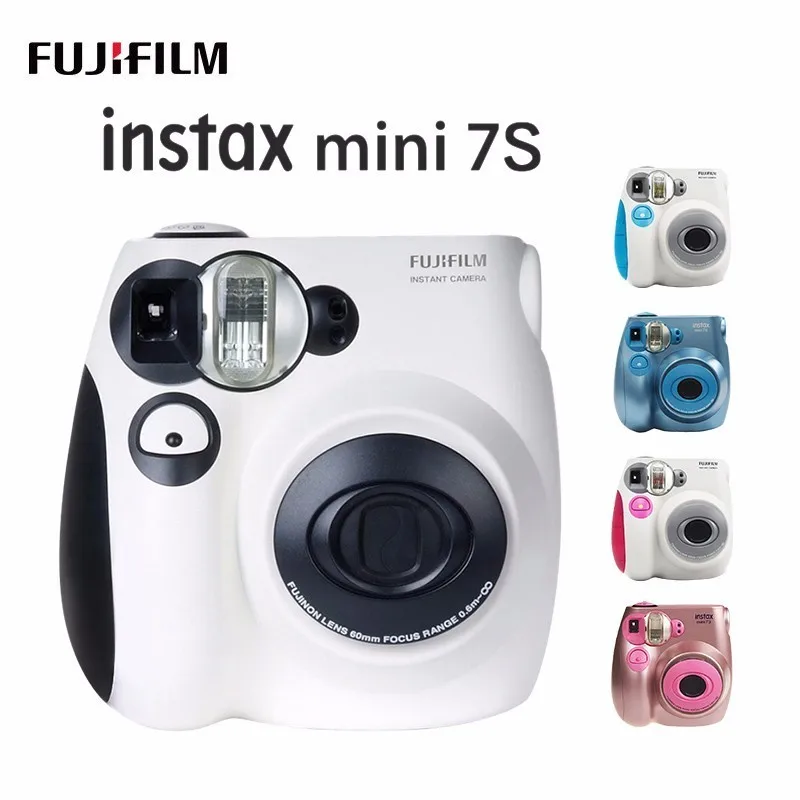 New Genuine Fujifilm Instax Mini 7C 7S Camera 6 Colors On Sale White Pink Blue Instant Printing Photo Film Snapshot Shooting