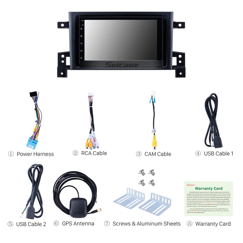  Higher Version RAM 2GB+ROM 32GB Android 8.1 Car GPS Navigation Unit Player For 2005-2015 Suzuki GRA