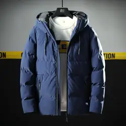 Varsanol Толстая Парка мужская куртка пальто 2018 новый бренд с капюшоном хлопковые парки мужские однотонные с капюшоном карман-20 градусов Парка