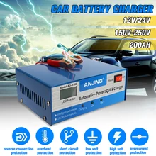 Autoleader Auto Caricabatteria Spina DEGLI STATI UNITI Applicabile per 12 V/24 V Batteria Al Piombo PWM Cinque Modalità di Ricarica metodo di Riparazione digitale