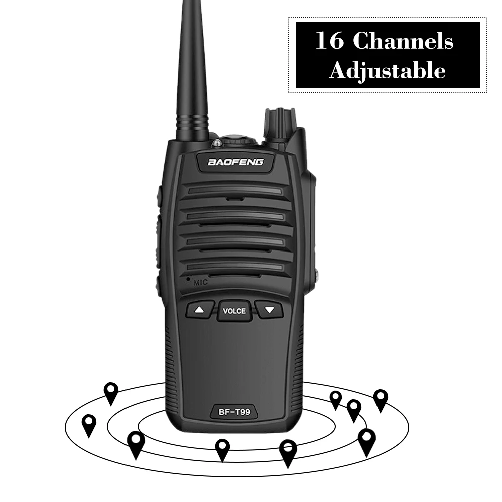 

2pcs BAOFENG BF-T99 Walkie Talkie Two Way Radio Flagship Version 16CH Mini Portable Handheld Interphone Transceiver Flashlight