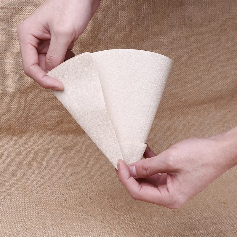

40pcs Fan-shaped Coffee Filter Paper Half-Moon Circles for Chemex CM-1 (1-3Cups)
