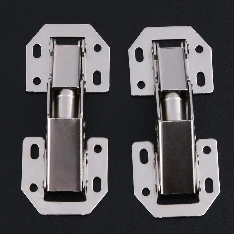Stainless Steel Hinges Door Hinges 10pcs Cabinet Hinge 90 Degree 3/4in No-Drilling Hole Cupboard Door Hydraulic Hinges Soft Close With Screws Furniture Hardware