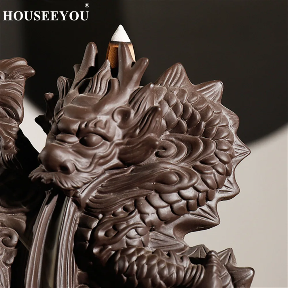 10 шт. конусы для благовоний + скульптура дракона Феникса водопад палочка