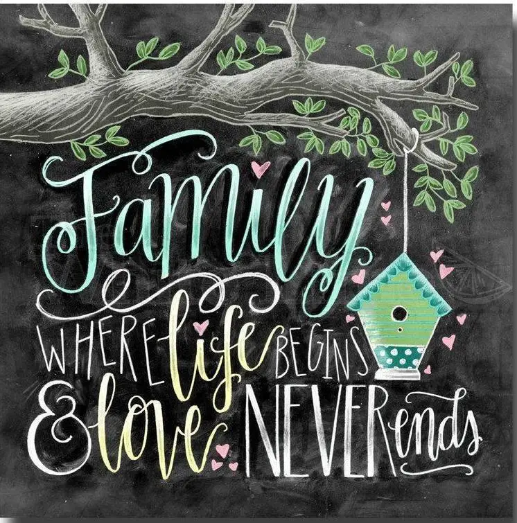 Full Drill Square Family Live Love Colors Diamond Painting Kit - DIY Cross Stitch Rhinestone Mosaic | Дом и сад
