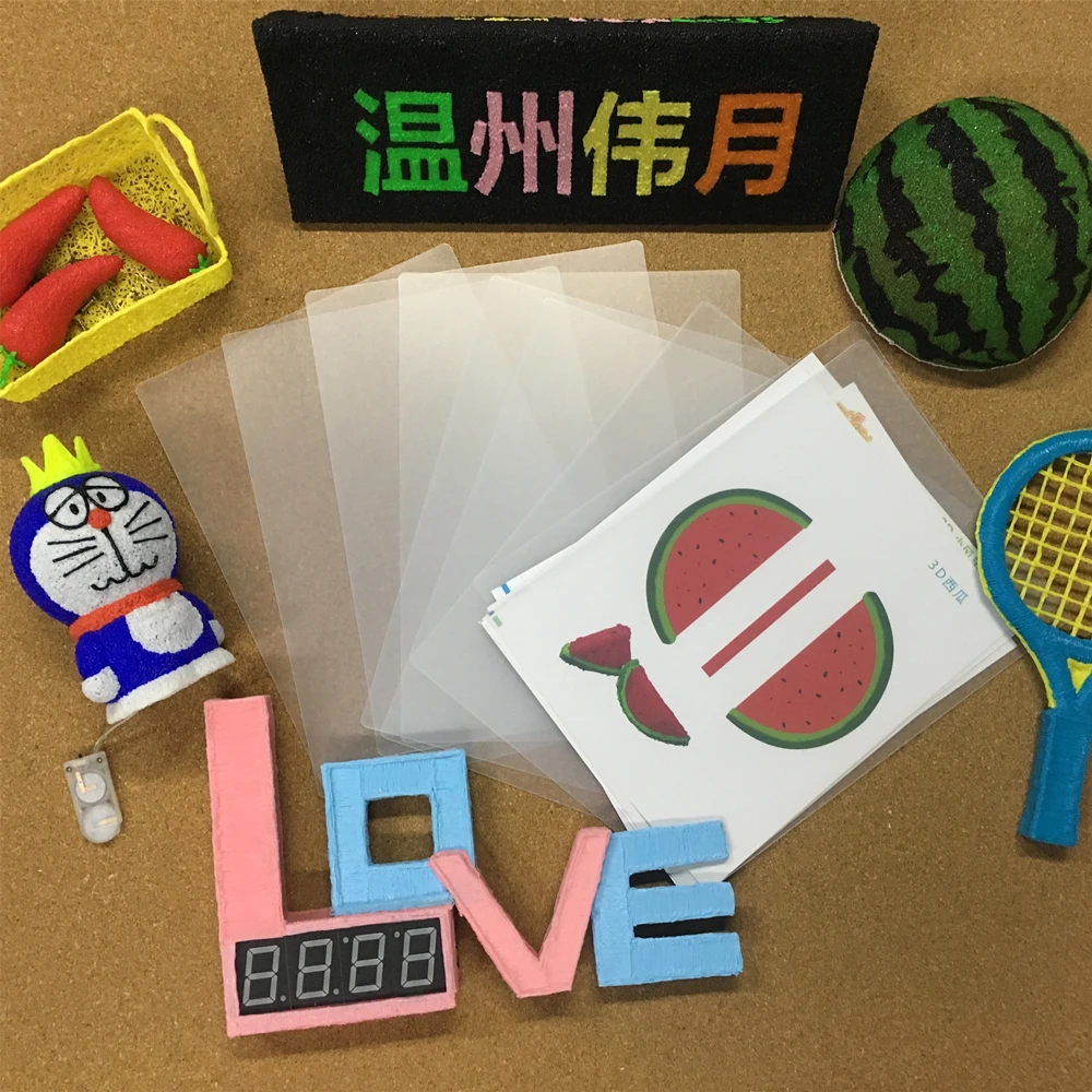 10pcs/lot 3D Pen Drawing Copy Board, 17*24.8cm Pattern Template Graffiti Thicken Plastic Film For 3D Pen Parts