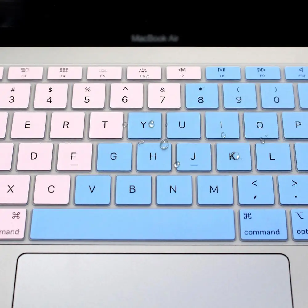 Красочная мягкая силиконовая крышка клавиатуры для MacBook New Air 13 с Retina & Touch ID A1932