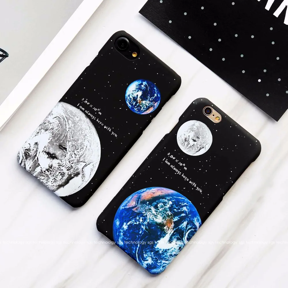 Чехол для телефона KISSCASE Moon Scrub iPhone 7 8 5 5S SE 6 6s Plus чехол космическая Вселенная земля