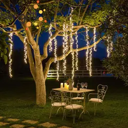 4x3,5 м подключаемых Led Свадебные строка Волшебная светлая гирлянда открытый гирлянды светодиодные свет для вечерние Y дерево декор для