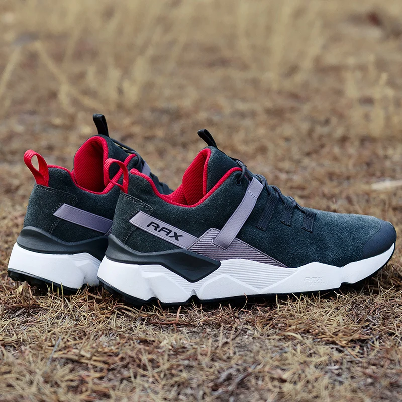 

Rax Men Outdoor Running Shoes Lightweight Gym Running Shoes Outdoor Sports Walking Shoes Leather Tourism Shoes for Men Winter