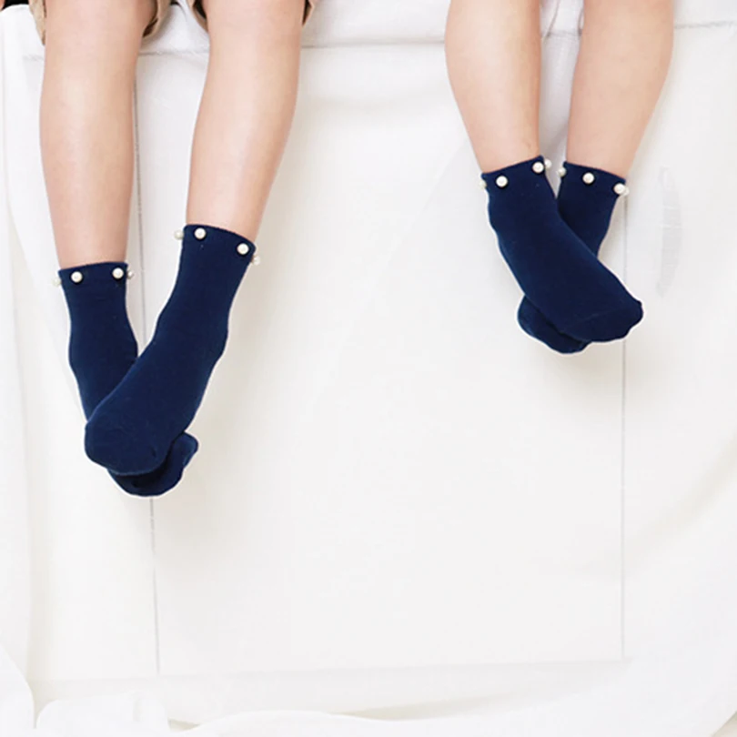 Носки принцессы для девочек; Короткие носки с жемчугом для малышей; Детские носки-тапочки; Носки для новорожденных; Calcetines de bebe