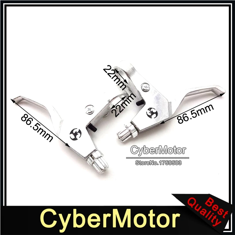 buy 7 8 #039; #039; Alloy Chrome Right Left Handle Brake Lever For 43 47cc 49cc 2 Stroke Chinese Mini Chopper Kids Pocket Dirt Bike Minimoto