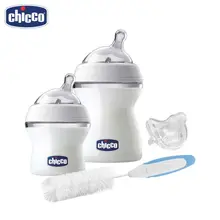 Подарочный набор для новорождённых Chicco Natural Feeling(1x150 мл,1x250 мл, пустышка, ёршик