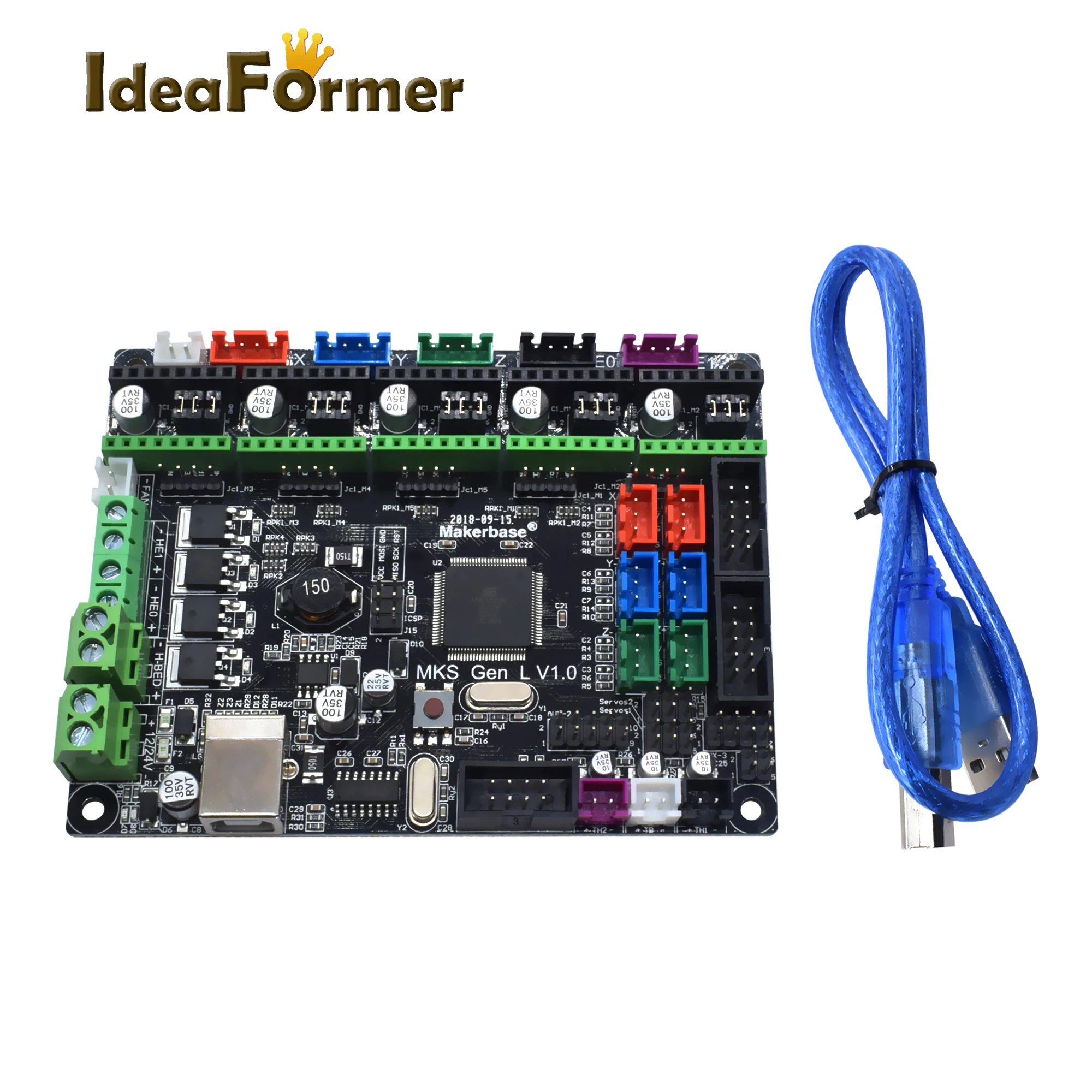 Запчасти для 3D принтера MKS Gen V1.0 плата управления Mega 2560 RepRap Ramps1.4 + 4 шт.