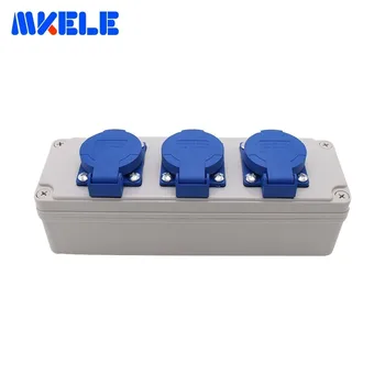 

IP54 Waterproof Socket Box With Wire Connector Multifunctional Outdoor Rainproof Socket Box Plastic Socket Boxes 3 Holes 10A