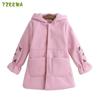 

2018 New Girls Windbreaker Winter Children Clothes Princess Woollen Coat Kids Jacket Girls Outerwear Parkas For Girl