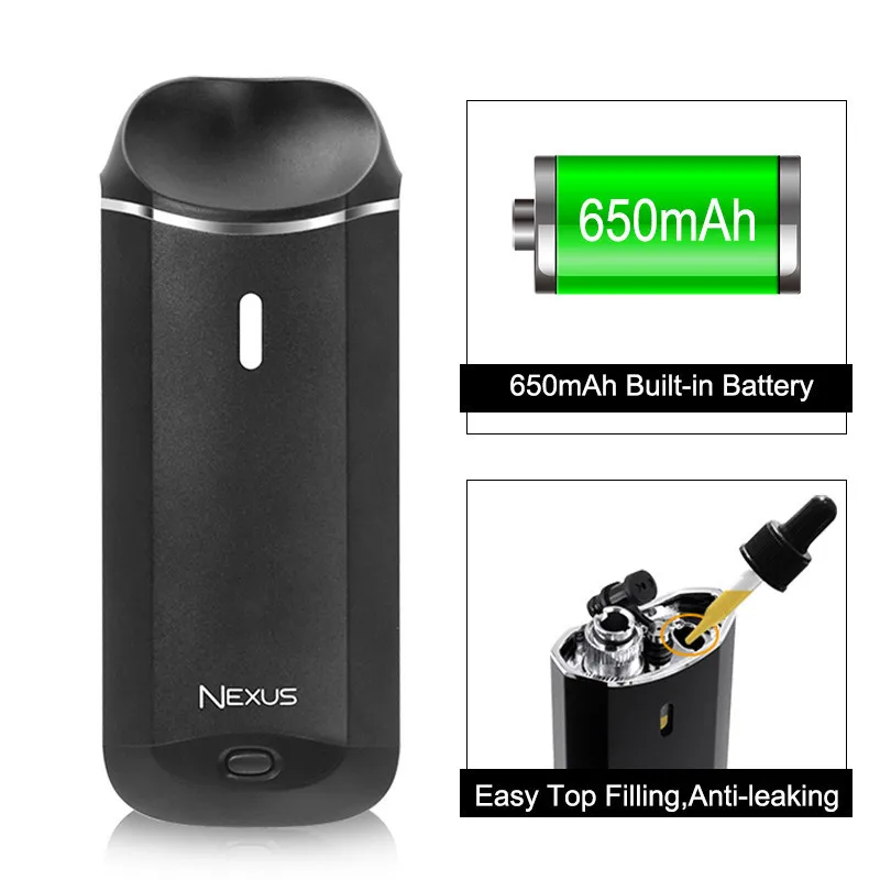 E Cig Vape Kit Vaporesso Nexus AIO 650mah Built-in Battery 2ML Capacity Palm MTL Electronic Cigarette Device Use NX 1.0ohm Coil
