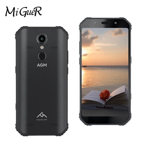 AGM IP68 Waterproof Android 8 1 18 9 5 99 HD 4GB RAM 64GB ROM Qualcomm SDM450 Octa Core 5400mAh Fingerprint OTG NFC Cellphone