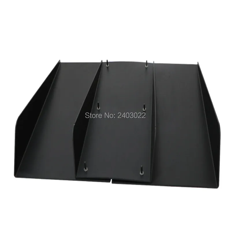 Para Acura Universal coche parachoques trasero negro ABS 4 aletas aleta de tiburón estilo difusor aleta coche parachoques trasero Spoiler divisor parte Exterior