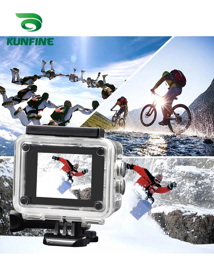 KUNFINE Мини HD спортивная видеокамера DV ACTION Sport recorder 2," экран 170 CMOS-сенсор Водонепроницаемый 7 цветов SJ4000-P