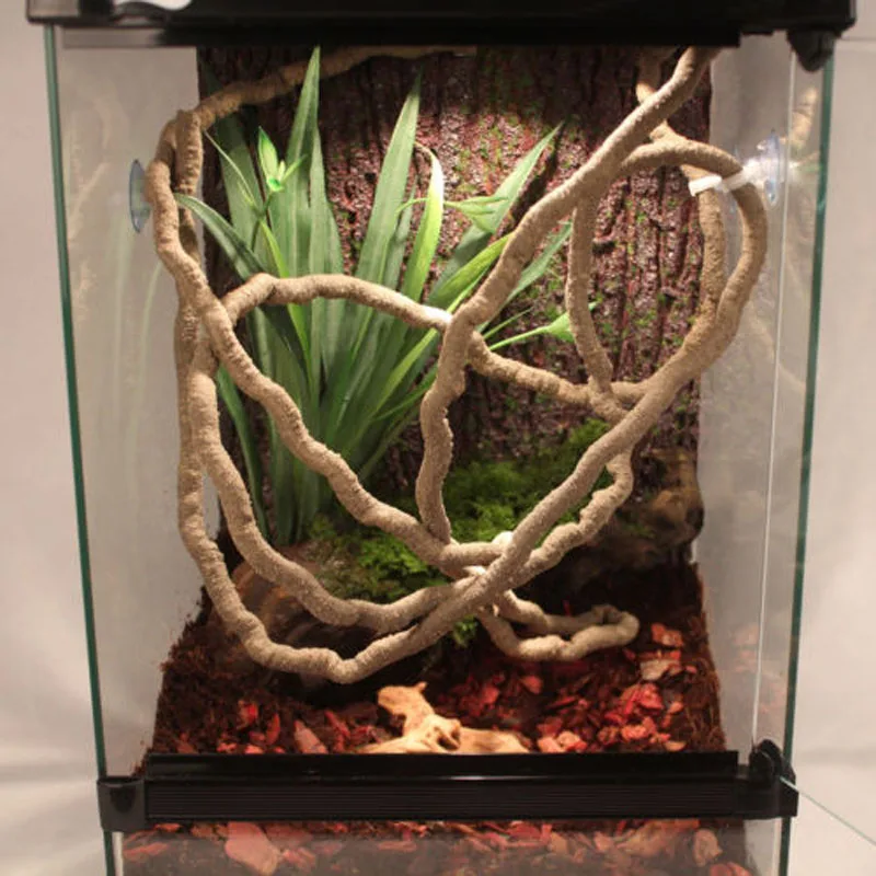 

2m Reptile Vivarium Flexible Jungle Vine Flexible Bendable Pet Climb Habitat Kit