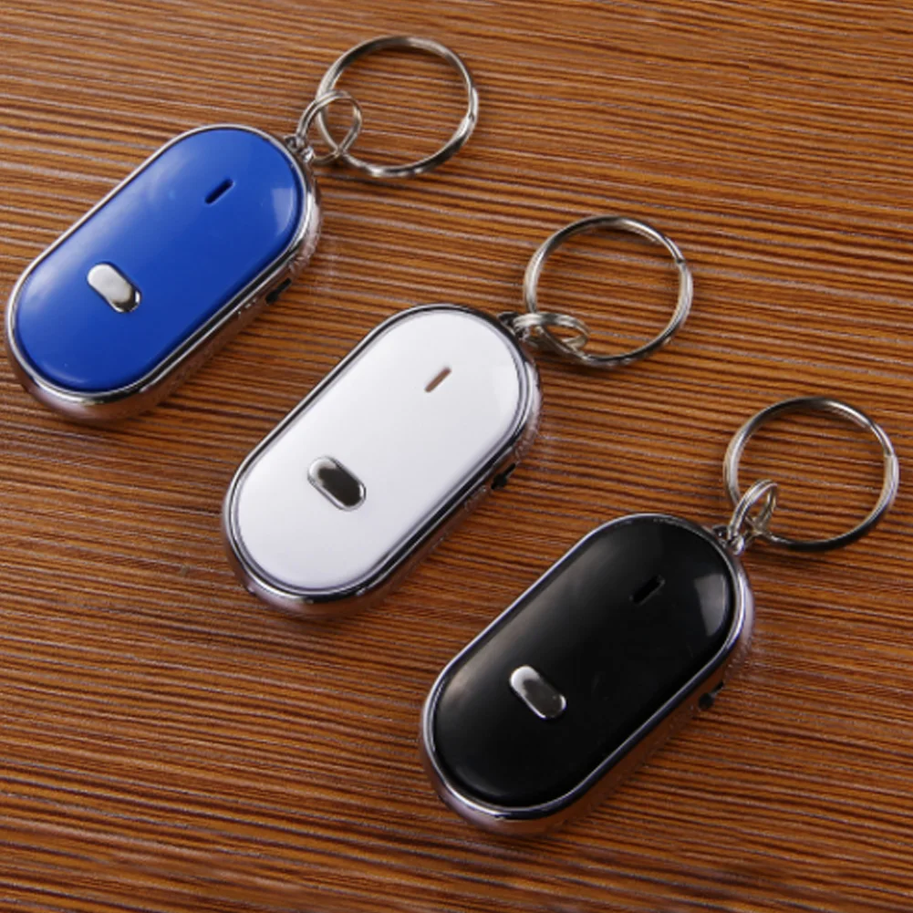 

1 PCS Keychain Sound LED With Claps Finder Locator Smart Finder key Sensors White Find Lost Keychain finder