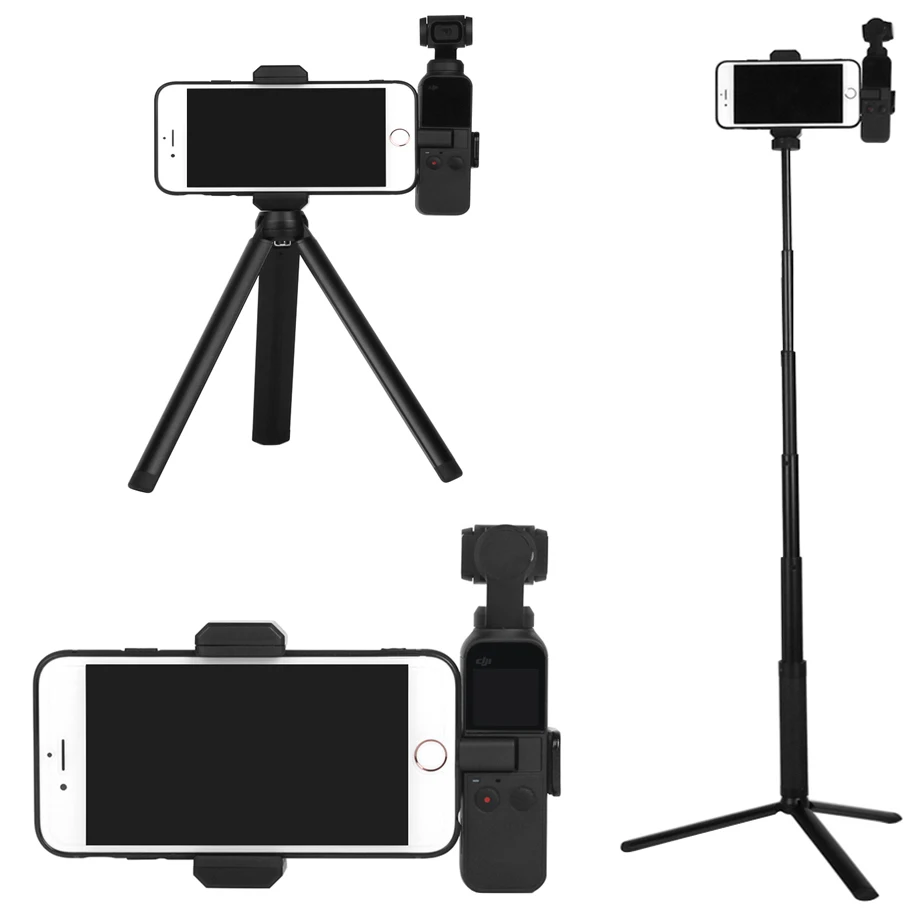 

DJI OSMO Pocket Smartphone Fixing Bracket Fixed Clamp with Extending Rod Tripod for DJI OSMO POCKET Gimbal Camera