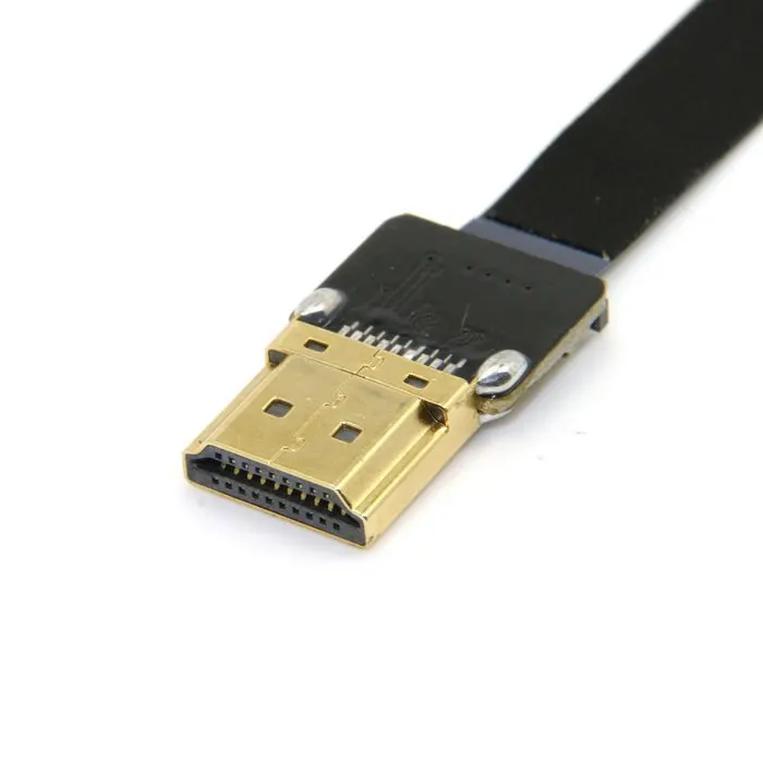 Zihan 90 градусов под углом FPV Micro HDMI Male to HDMI Male FPC плоский кабель 20 см для GOPRO аэрофотосъемка