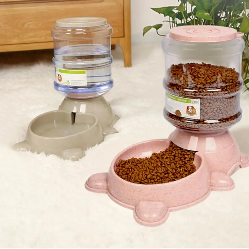 

3.8L Home Large Capacity Adjustable Automatic Pet Feeder Drinking Fountains Dog Bowl Water Dispenser For Dogs Cats Food Dish