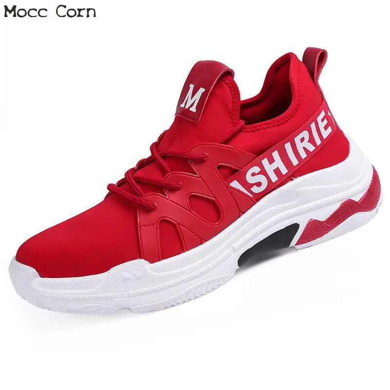 

Summer Height Increase Sneakers Men Breathable Mesh Shoes Mens Trainers Red Dad Shoes White Black Male Tennis Casual Sneakers