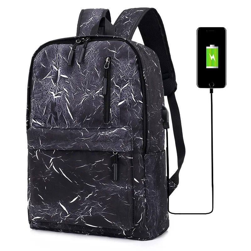 

Men USB Charging Nylon Backpack Female School Backpacks Schoolbag For Teenagers Bag Laptop Feminina Mochilas Sac A Dos Bagpack