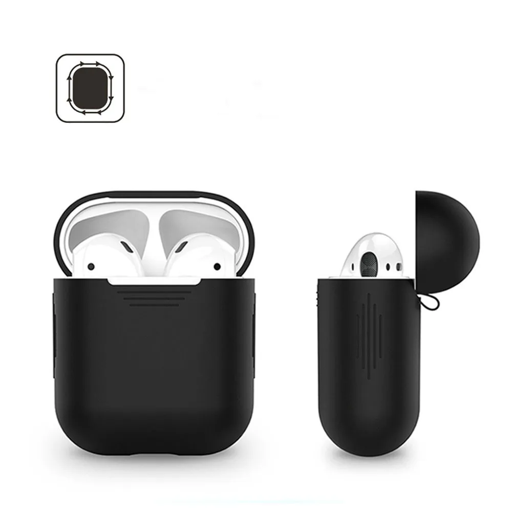 أبل AirPods حزام سيليكون تخزين صناديق حالة الغطاء الواقي شحن تخزين صناديق أبل AirPods حزام سيليكون تخزين صناديق حالة الغطاء الواقي شحن تخزين صناديق