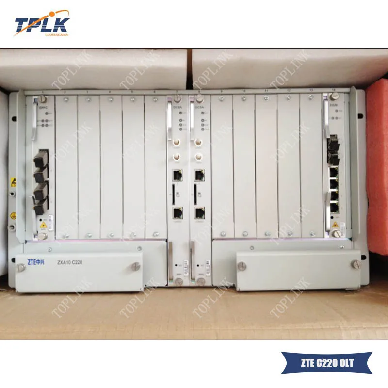

2019 Hot sale Optical Line Terminal equipment ZTE C220 GPON/EPON OLT with 2*EIGM+2*GCSA+1*Fan+-48V Power supply cable.