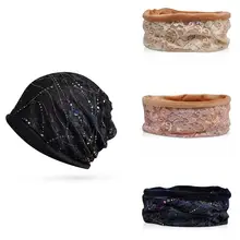 Осенне-зимний головной убор с кружевом модный жаккардовый флисовый платок головной убор с двойной подкладкой