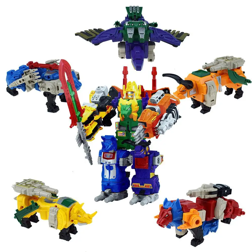 

5 In 1 Cartoon Transformation Robot Toy for Kids Deformation Assembly Robot Toy Table Desktop Decoration Muti-Functional Toys