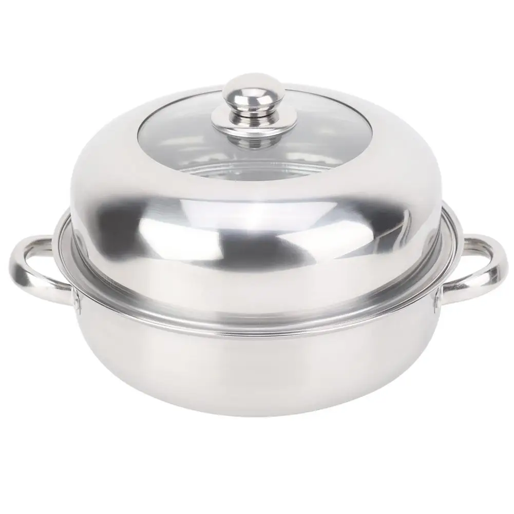 

instant pot 28CM Stainless Steel Single Layer Stockpot Hotpot Food Steamer Pot Cookware Household Cooking instant pot