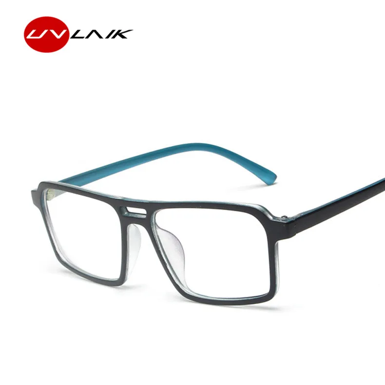 UVLAIK, Ретро стиль, оправа для очков, для женщин, фирменный дизайн, двойной луч, очки для мужчин, Классические Оправы, прозрачные линзы, очки унисекс